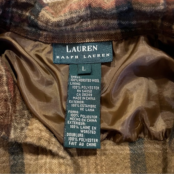 Large Ralph Lauren Wool Flannel - Picture 2 of 5